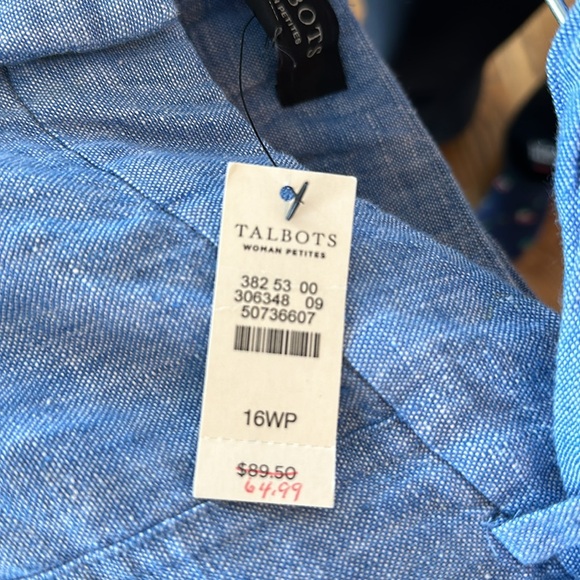 NWT Talbots Linen Pant - Picture 3 of 3